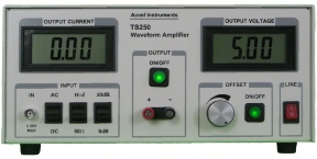 TS250 high voltage amplifier is for amplifying waveform generators and driving high current loads.