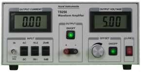 TS250 high current amplifier can be parallel connected to further increase the current.
